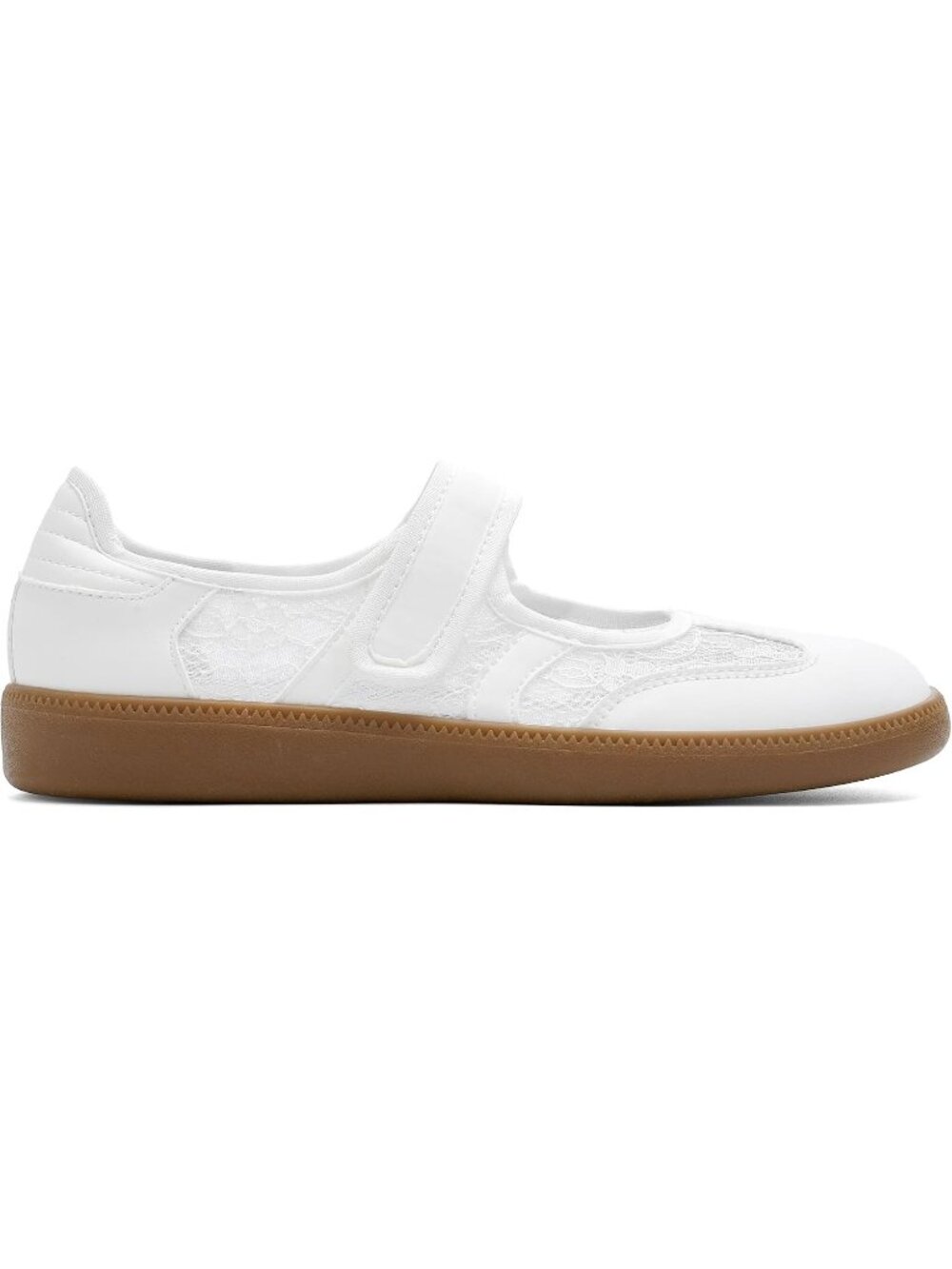 Womens White Mesh Slip On Ballet Flats Walking Retro Vintage Fashion Sneakers